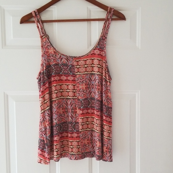 Coral Tank Top, 100% Rayon Size L - Picture 3 of 7